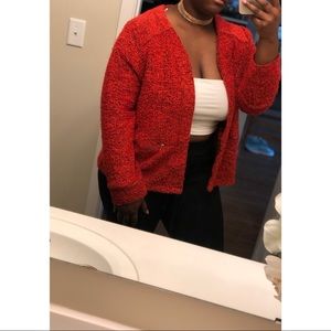 Red Textured Blazer